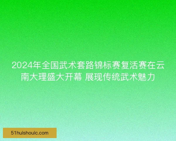 2024年全国武术套路锦标赛复活赛在云南大理盛大开幕 展现传统武术魅力